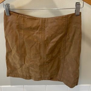Free People Faux Leather Mini Skirt Size 2